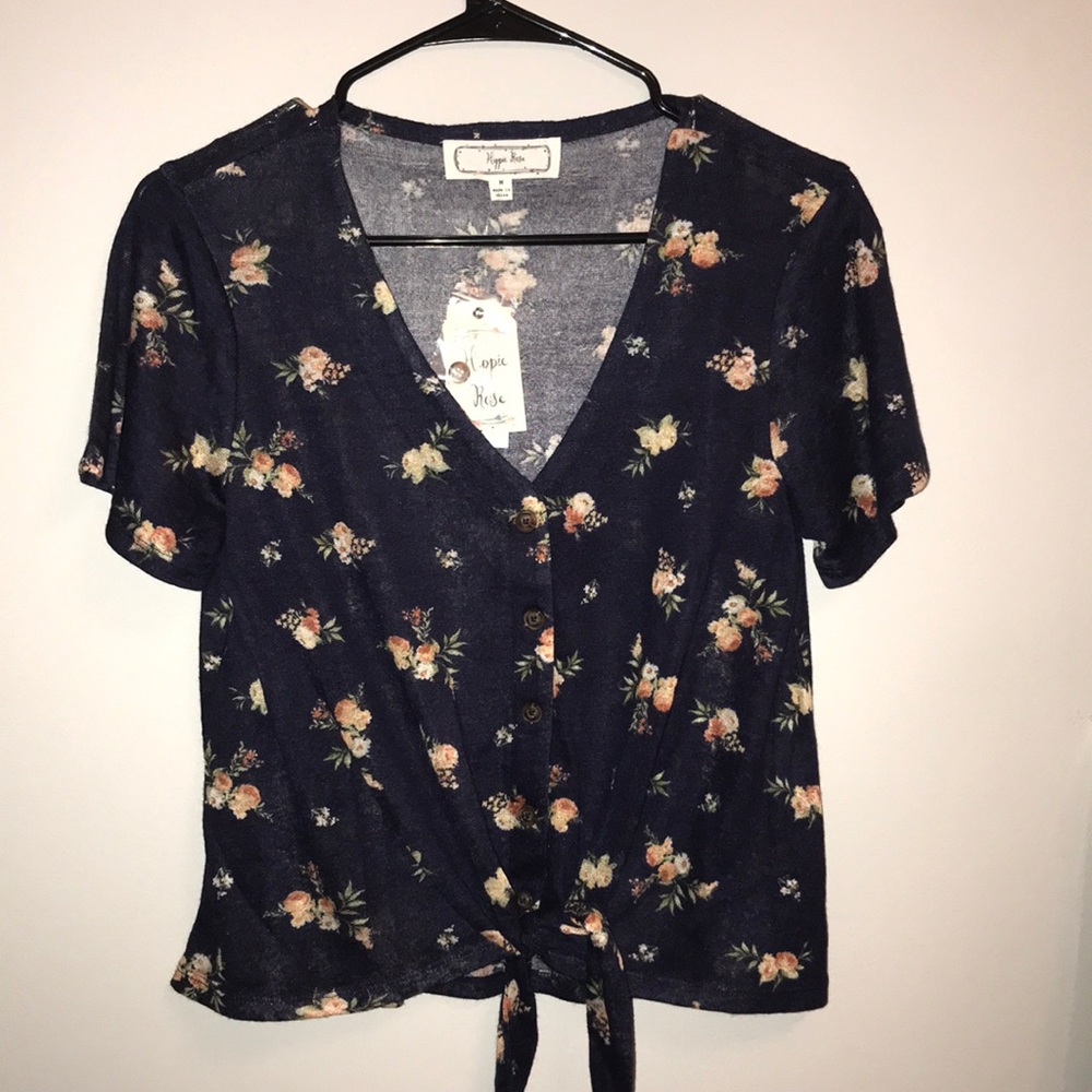 Hippie Rose Floral Button Down shirt